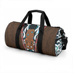 New Zealand Whakairo Duffle Bag Tiki Maori Carving Taniko Motifs