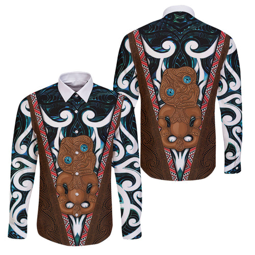 New Zealand Whakairo Family Matching Puletasi and Hawaiian Shirt Tiki Maori Carving Taniko Motifs