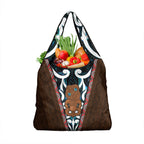 New Zealand Whakairo Grocery Bag Tiki Maori Carving Taniko Motifs