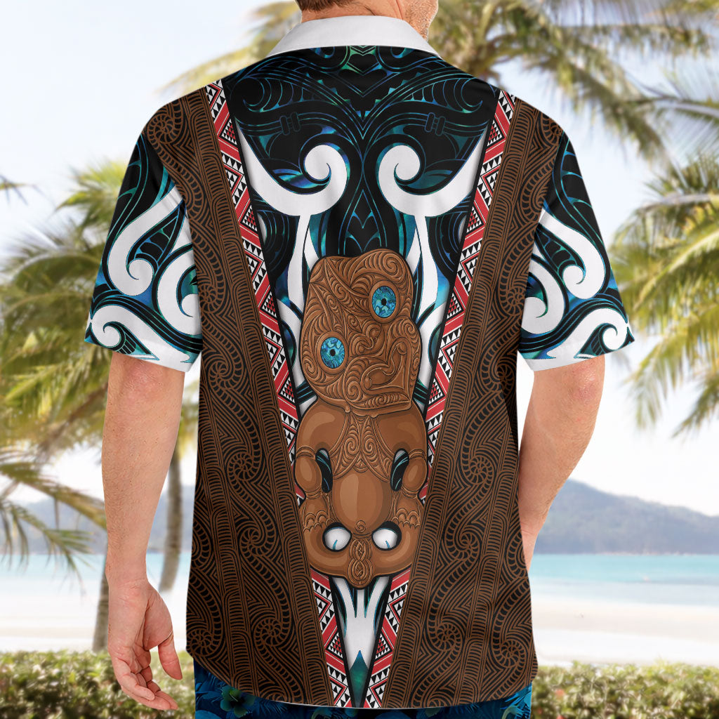 New Zealand Whakairo Hawaiian Shirt Tiki Maori Carving Taniko Motifs
