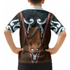 New Zealand Whakairo Hawaiian Shirt Tiki Maori Carving Taniko Motifs