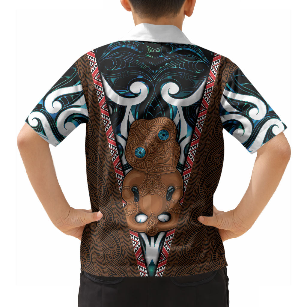 New Zealand Whakairo Hawaiian Shirt Tiki Maori Carving Taniko Motifs