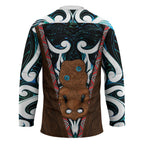 New Zealand Whakairo Hockey Jersey Tiki Maori Carving Taniko Motifs