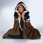 New Zealand Whakairo Hooded Blanket Tiki Maori Carving Taniko Motifs