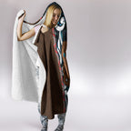 New Zealand Whakairo Hooded Blanket Tiki Maori Carving Taniko Motifs