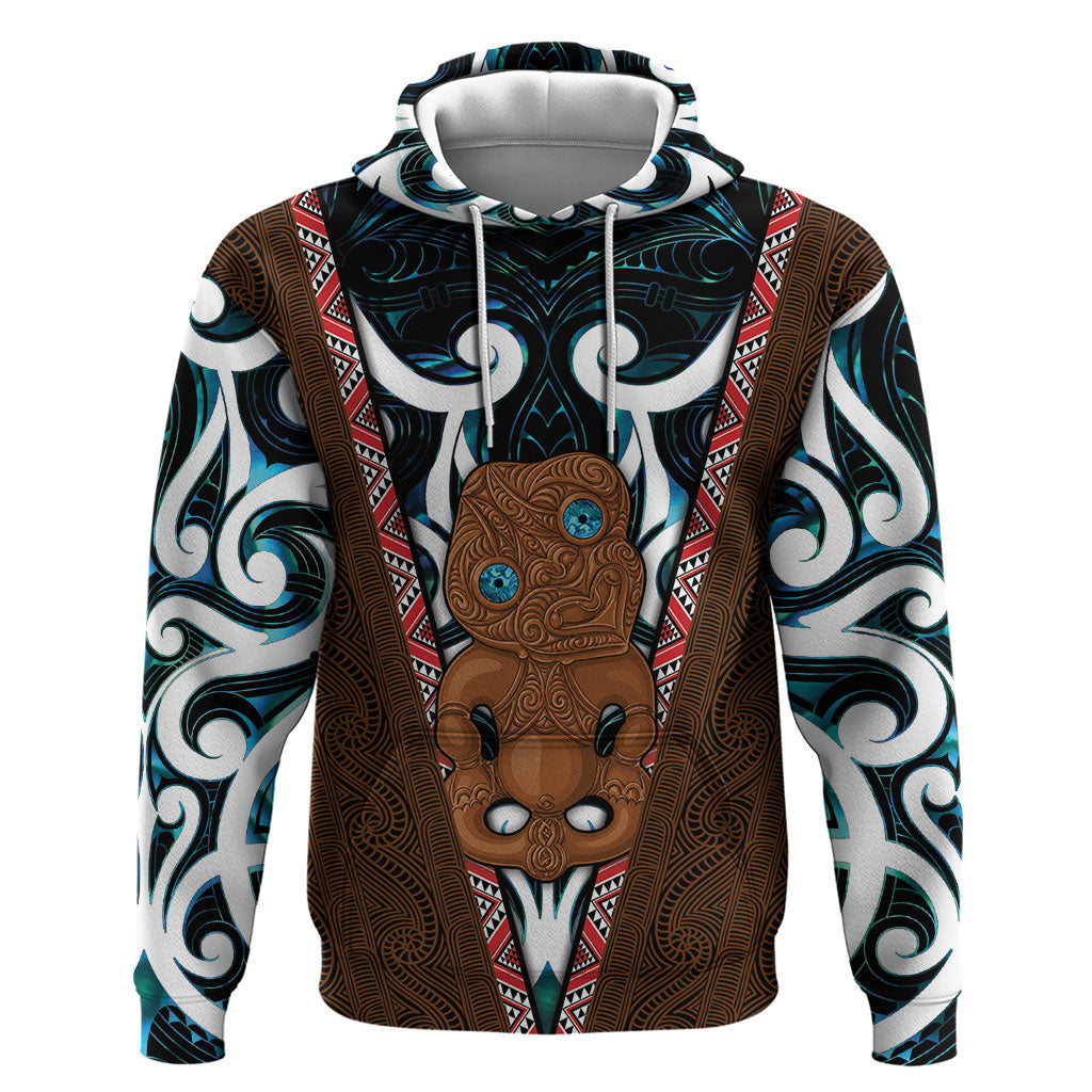 New Zealand Whakairo Hoodie Tiki Maori Carving Taniko Motifs