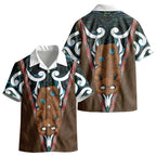 New Zealand Whakairo Kid Hawaiian Shirt Tiki Maori Carving Taniko Motifs