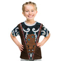 New Zealand Whakairo Kid T Shirt Tiki Maori Carving Taniko Motifs
