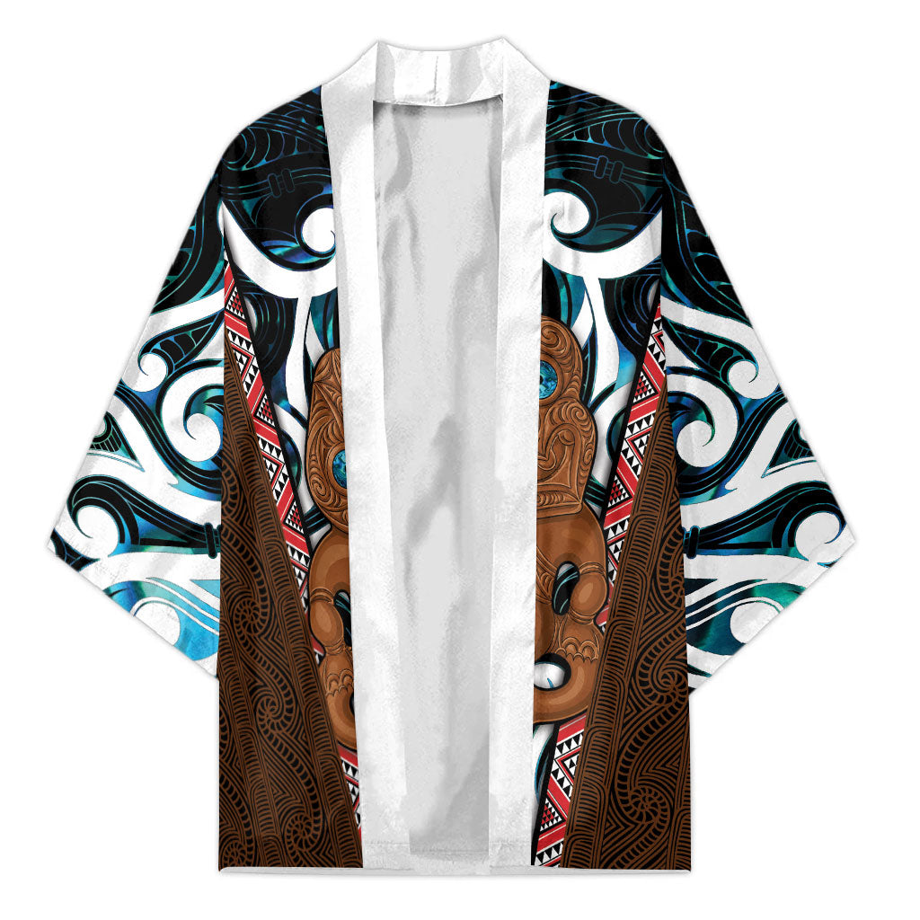 New Zealand Whakairo Kimono Tiki Maori Carving Taniko Motifs