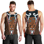 New Zealand Whakairo Men Tank Top Tiki Maori Carving Taniko Motifs