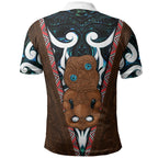 New Zealand Whakairo Polo Shirt Tiki Maori Carving Taniko Motifs