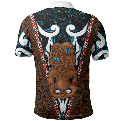 New Zealand Whakairo Polo Shirt Tiki Maori Carving Taniko Motifs
