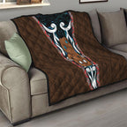 New Zealand Whakairo Quilt Tiki Maori Carving Taniko Motifs