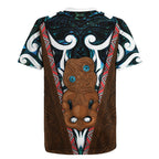 New Zealand Whakairo Rugby Jersey Tiki Maori Carving Taniko Motifs