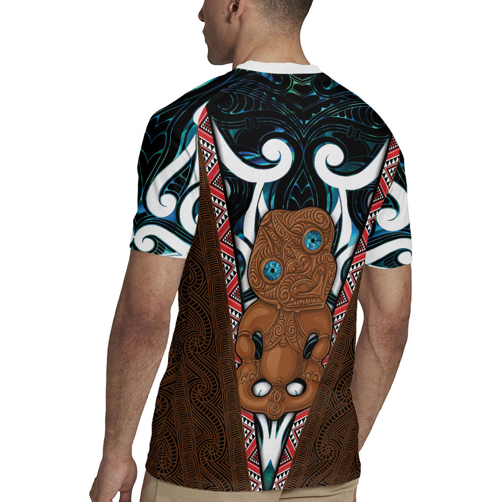 New Zealand Whakairo Rugby Jersey Tiki Maori Carving Taniko Motifs