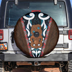 New Zealand Whakairo Spare Tire Cover Tiki Maori Carving Taniko Motifs