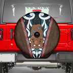 New Zealand Whakairo Spare Tire Cover Tiki Maori Carving Taniko Motifs