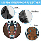 New Zealand Whakairo Spare Tire Cover Tiki Maori Carving Taniko Motifs