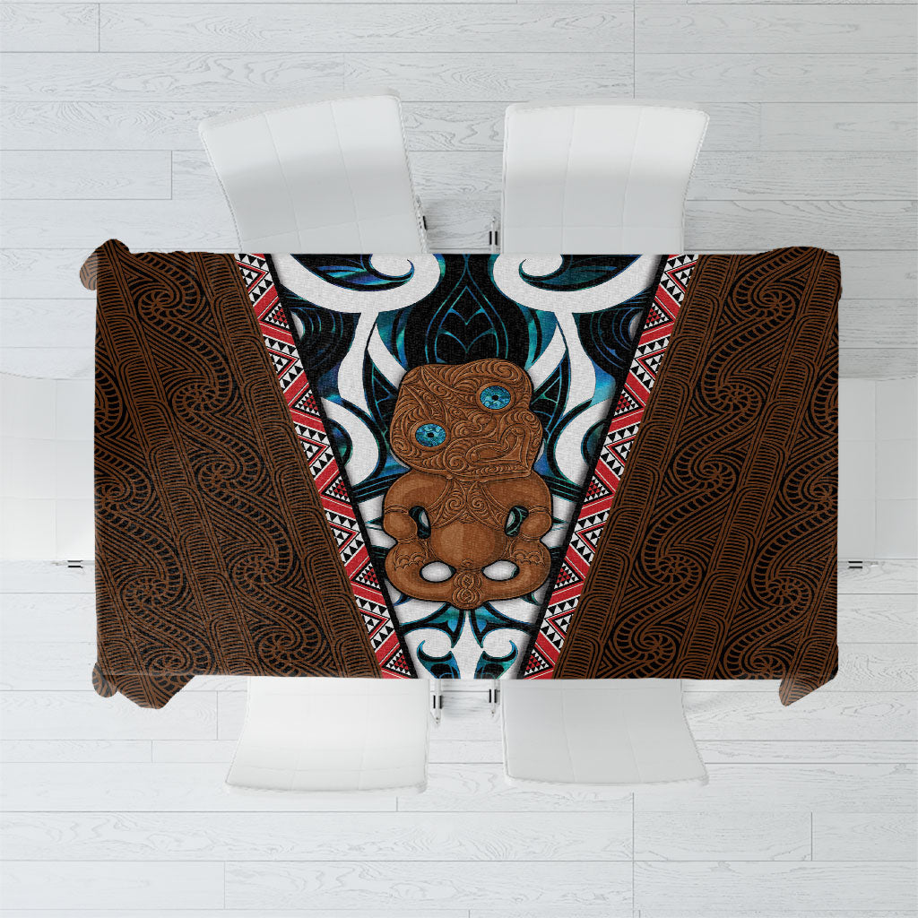 New Zealand Whakairo Tablecloth Tiki Maori Carving Taniko Motifs