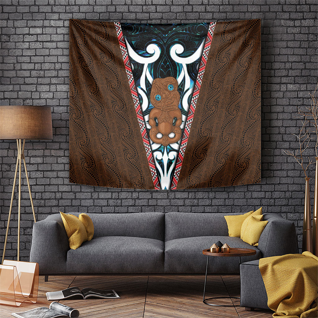New Zealand Whakairo Tapestry Tiki Maori Carving Taniko Motifs
