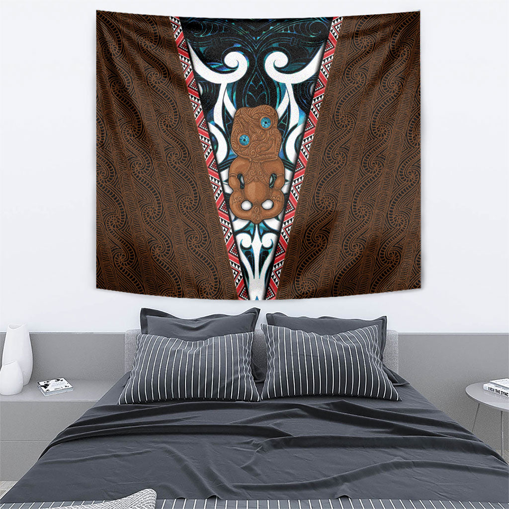 New Zealand Whakairo Tapestry Tiki Maori Carving Taniko Motifs