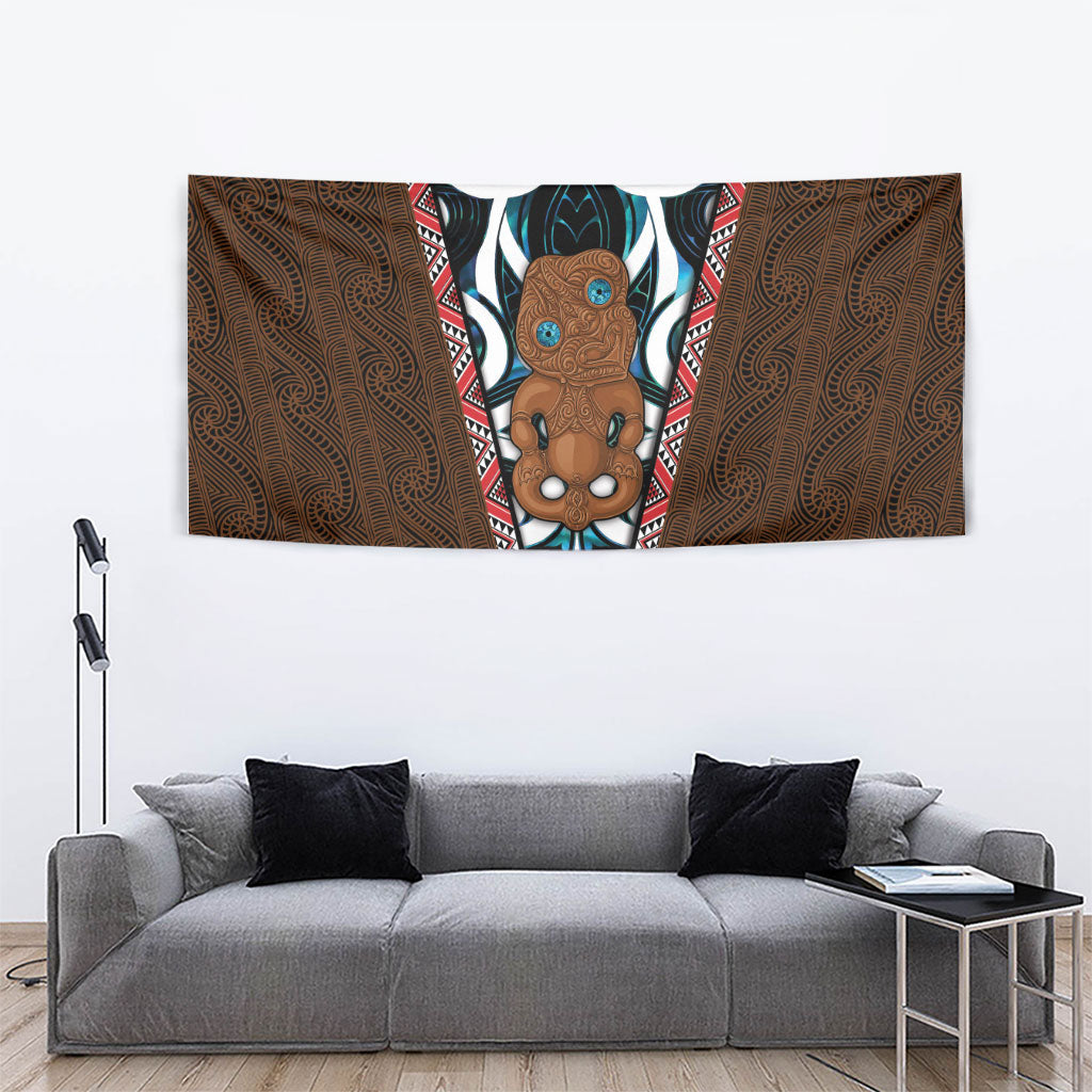 New Zealand Whakairo Tapestry Tiki Maori Carving Taniko Motifs