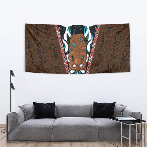 New Zealand Whakairo Tapestry Tiki Maori Carving Taniko Motifs