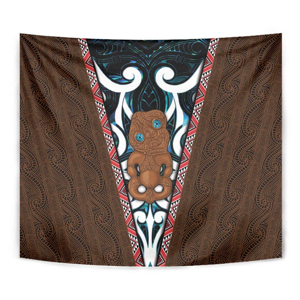 New Zealand Whakairo Tapestry Tiki Maori Carving Taniko Motifs