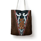 New Zealand Whakairo Tote Bag Tiki Maori Carving Taniko Motifs