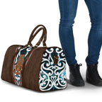New Zealand Whakairo Travel Bag Tiki Maori Carving Taniko Motifs