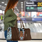 New Zealand Whakairo Travel Bag Tiki Maori Carving Taniko Motifs