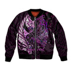 personalised-new-zealand-breast-cancer-bomber-jacket-fight-like-a-girl-pink-manaia-fern-with-paua-shell