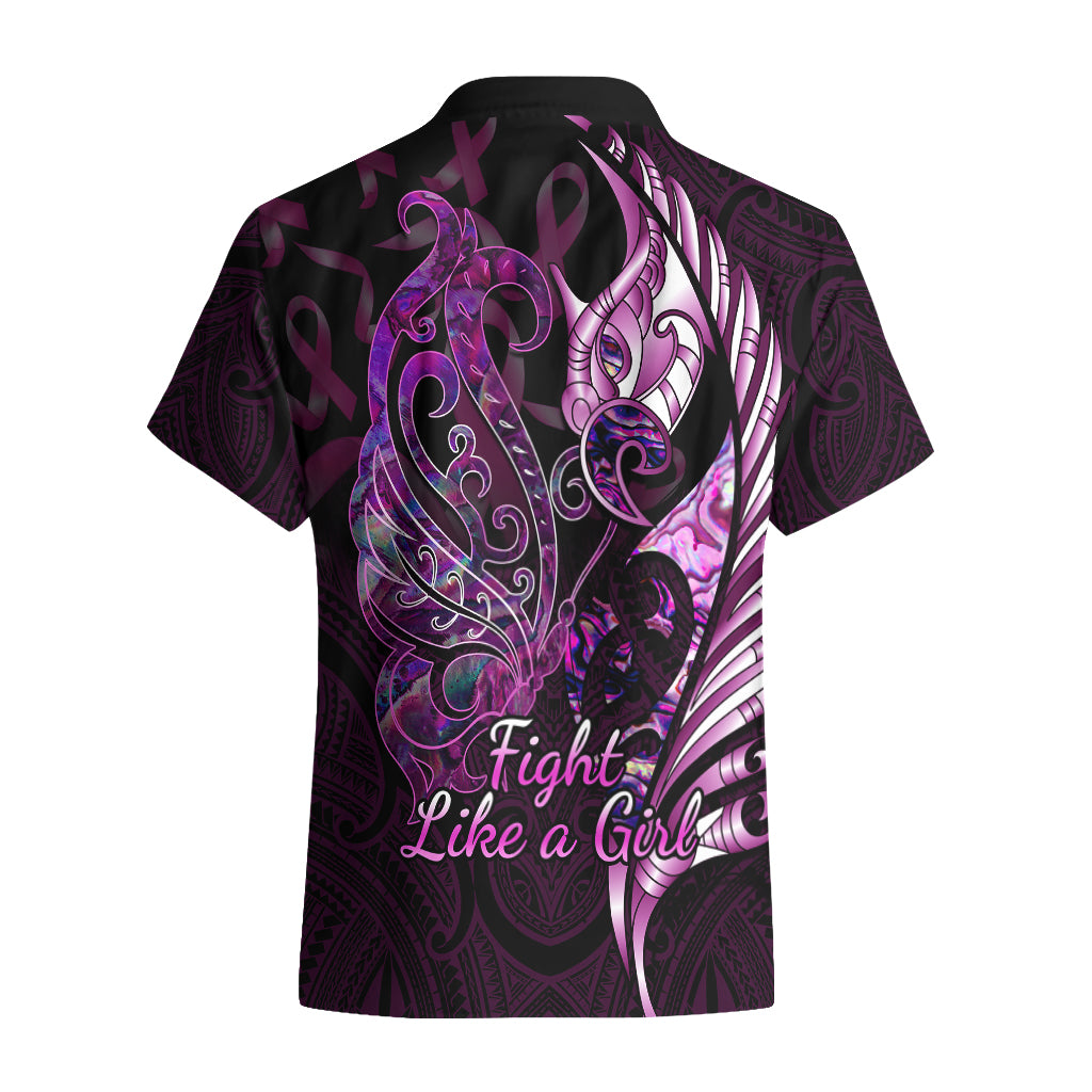 personalised-new-zealand-breast-cancer-hawaiian-shirt-fight-like-a-girl-pink-manaia-fern-with-paua-shell