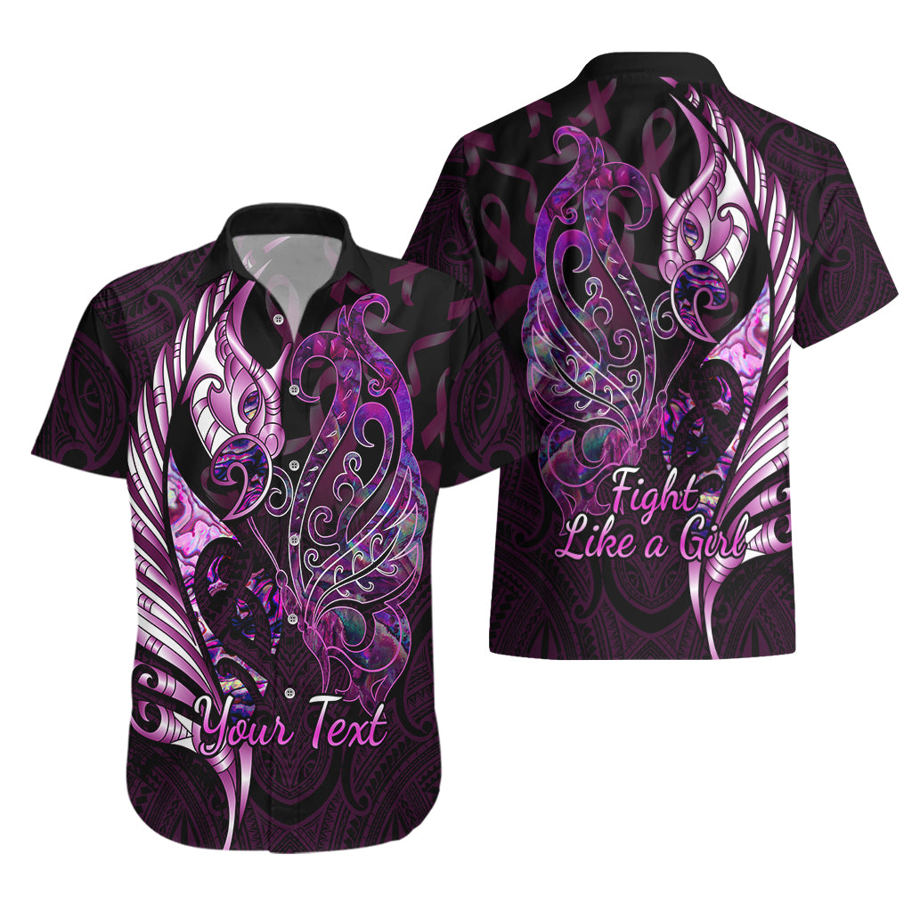 personalised-new-zealand-breast-cancer-hawaiian-shirt-fight-like-a-girl-pink-manaia-fern-with-paua-shell