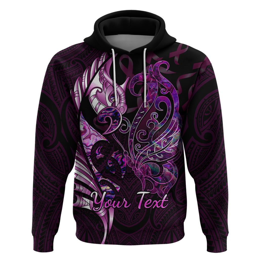 personalised-new-zealand-breast-cancer-hoodie-fight-like-a-girl-pink-manaia-fern-with-paua-shell