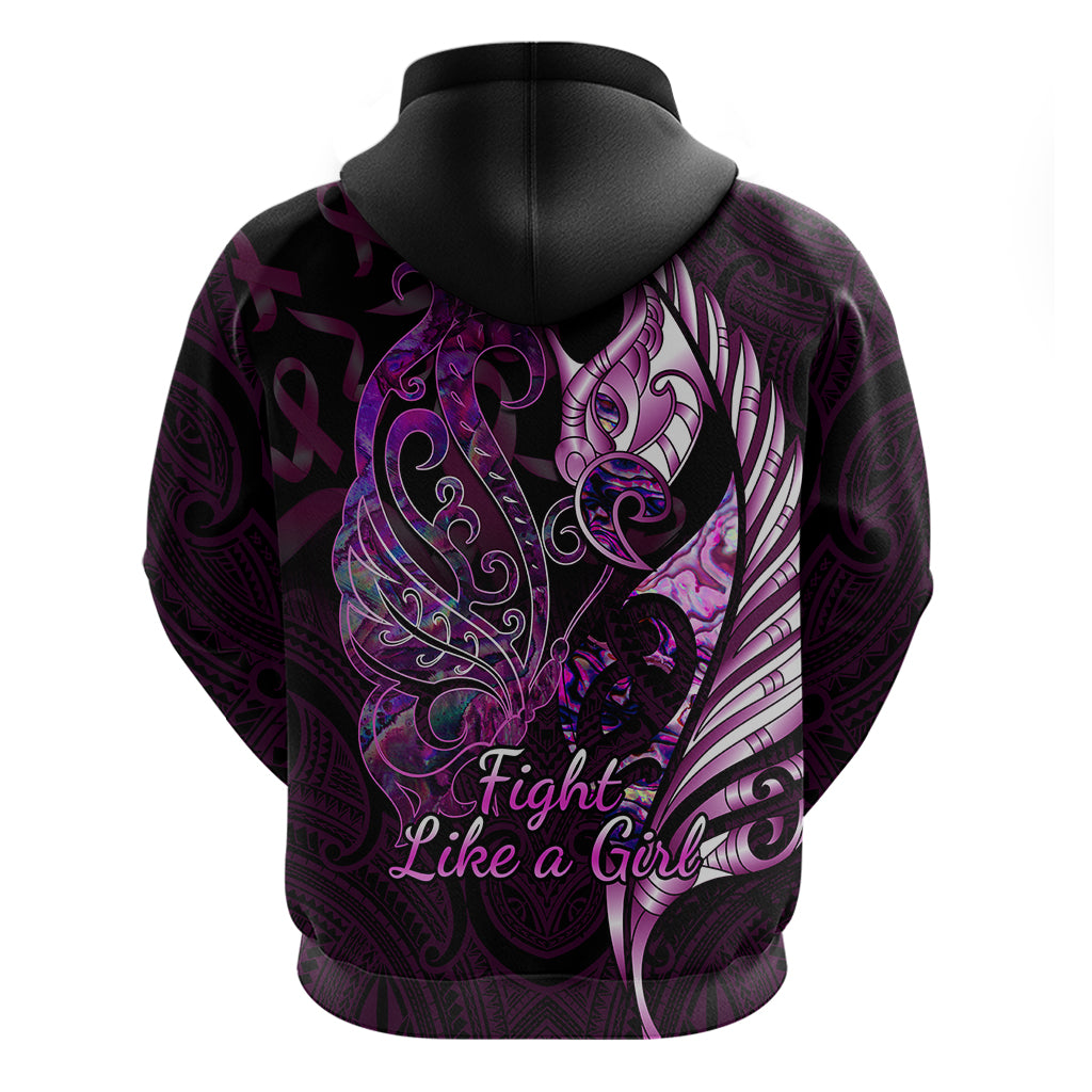 personalised-new-zealand-breast-cancer-hoodie-fight-like-a-girl-pink-manaia-fern-with-paua-shell