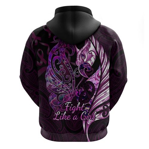 personalised-new-zealand-breast-cancer-hoodie-fight-like-a-girl-pink-manaia-fern-with-paua-shell
