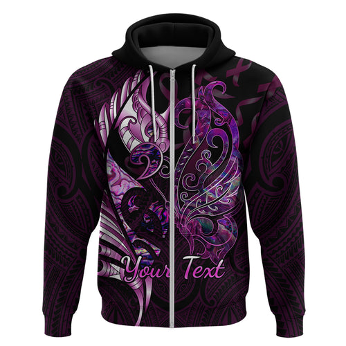 personalised-new-zealand-breast-cancer-hoodie-fight-like-a-girl-pink-manaia-fern-with-paua-shell