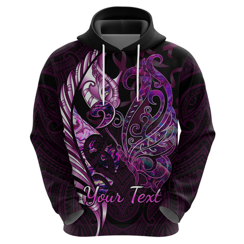 personalised-new-zealand-breast-cancer-hoodie-fight-like-a-girl-pink-manaia-fern-with-paua-shell