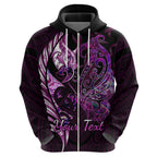 personalised-new-zealand-breast-cancer-hoodie-fight-like-a-girl-pink-manaia-fern-with-paua-shell