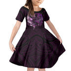 personalised-new-zealand-breast-cancer-kid-short-sleeve-dress-fight-like-a-girl-pink-manaia-fern-with-paua-shell