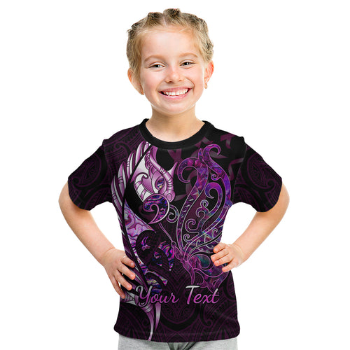 personalised-new-zealand-breast-cancer-kid-t-shirt-fight-like-a-girl-pink-manaia-fern-with-paua-shell