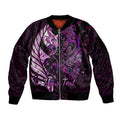 personalised-new-zealand-breast-cancer-sleeve-zip-bomber-jacket-fight-like-a-girl-pink-manaia-fern-with-paua-shell