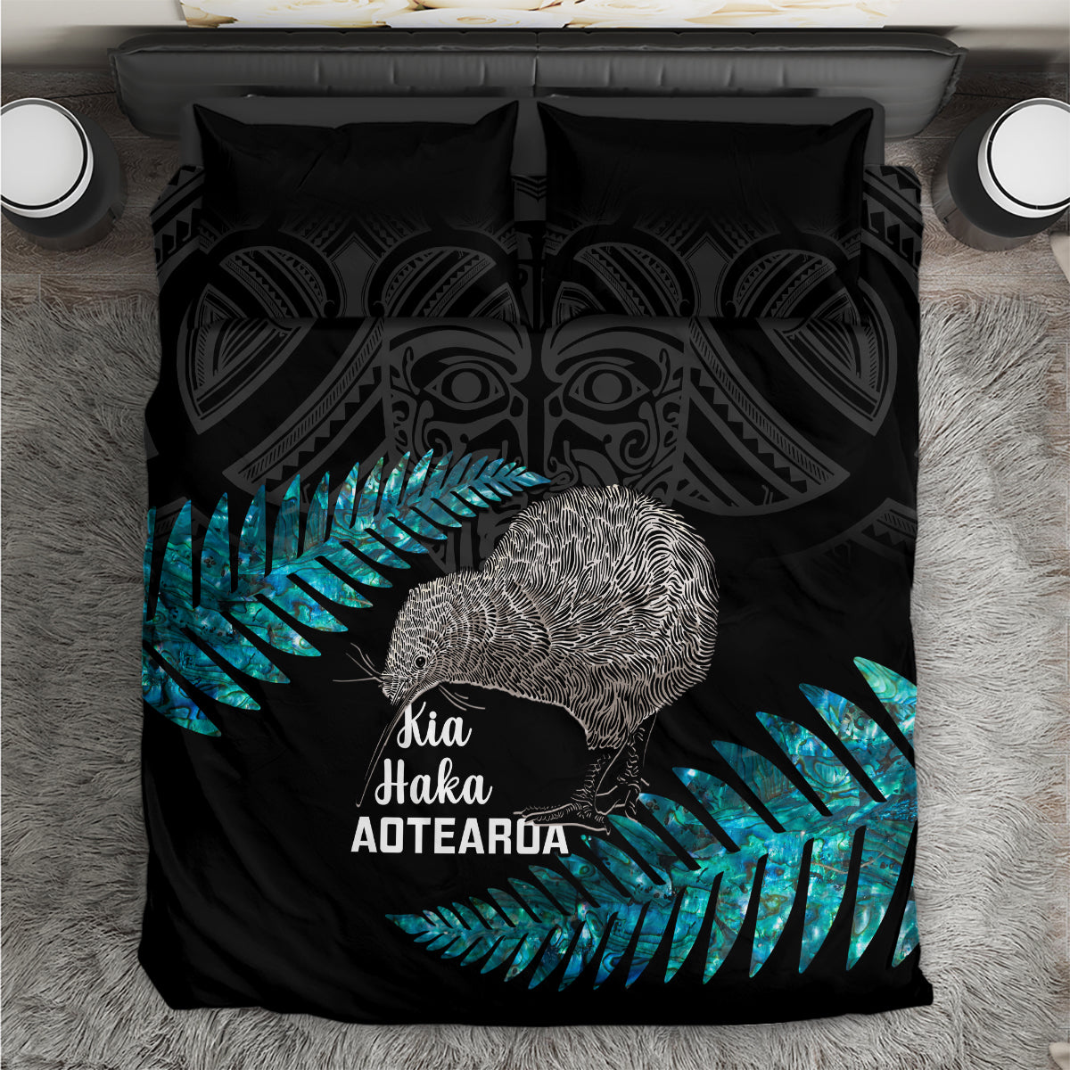 custom-new-zealand-silver-fern-rugby-bedding-set-pacific-2023-kia-haka-kiwis-with-maori-ta-moko