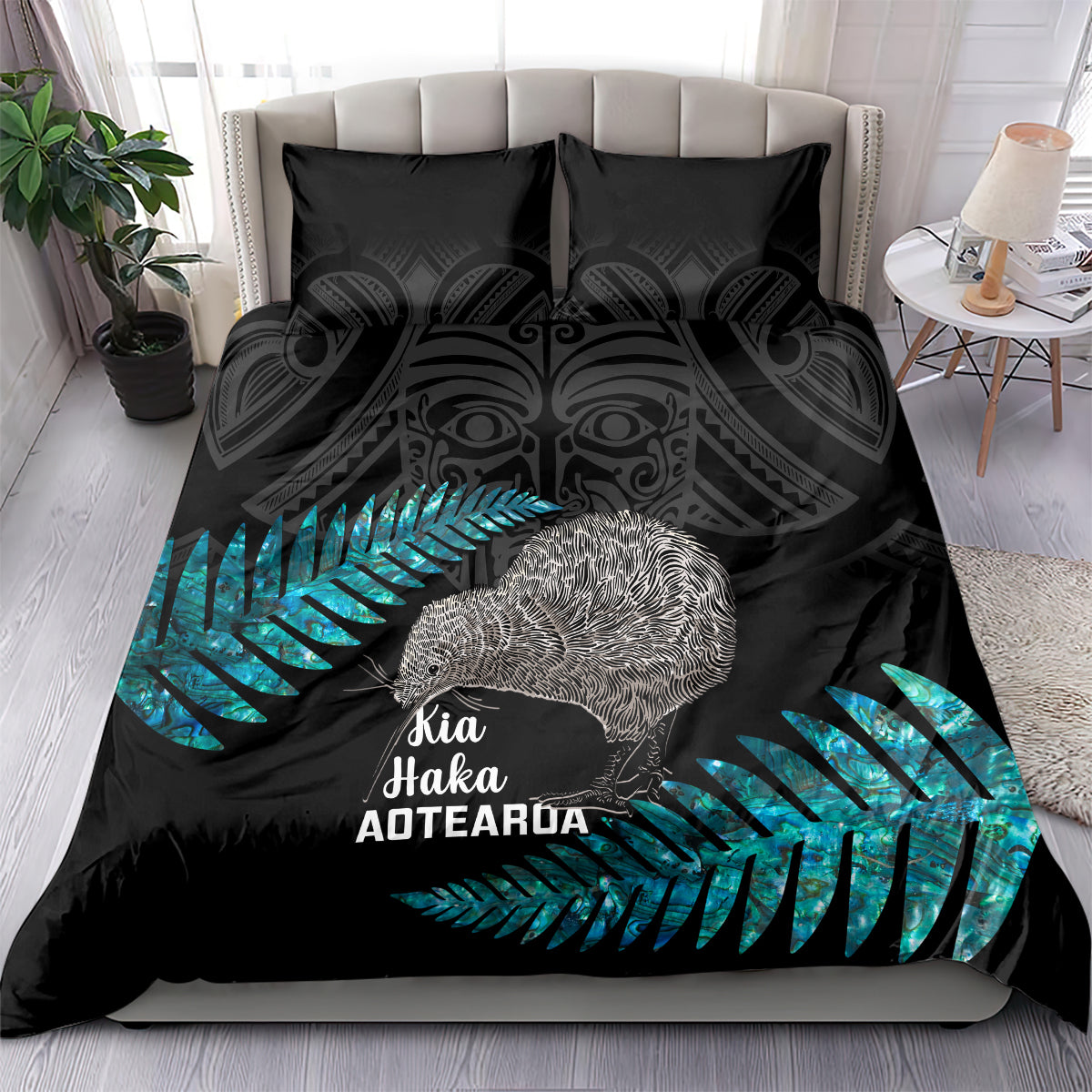 custom-new-zealand-silver-fern-rugby-bedding-set-pacific-2023-kia-haka-kiwis-with-maori-ta-moko