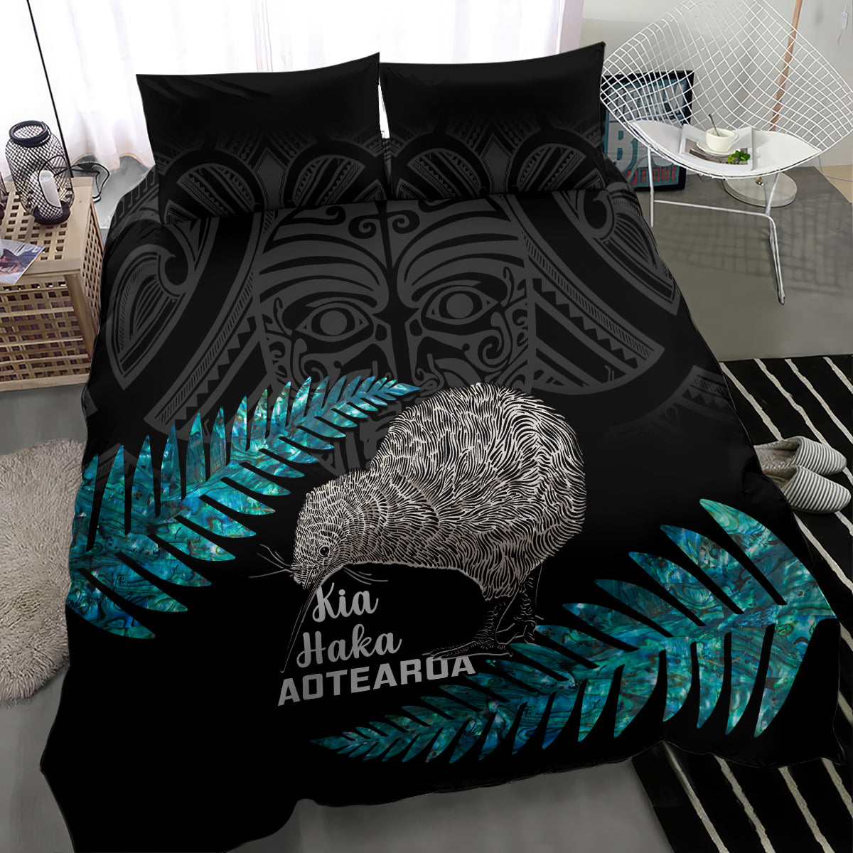custom-new-zealand-silver-fern-rugby-bedding-set-pacific-2023-kia-haka-kiwis-with-maori-ta-moko
