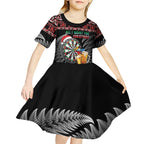All I Want For Christmas Is Darts New Zealand Kid Short Sleeve Dress