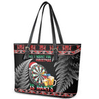 All I Want For Christmas Is Darts New Zealand Leather Tote Bag