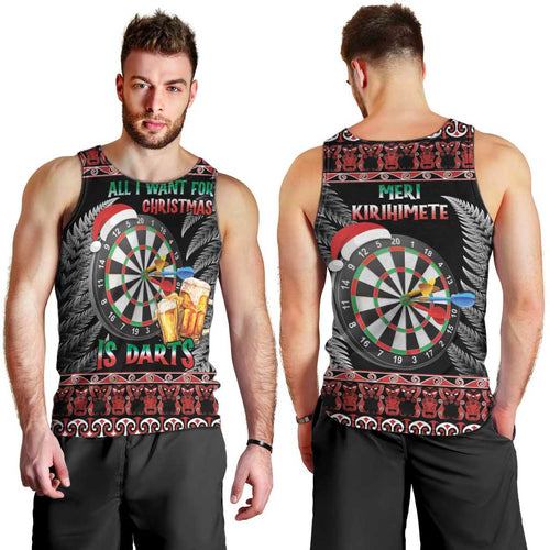 All I Want For Christmas Is Darts New Zealand Men Tank Top