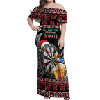 All I Want For Christmas Is Darts New Zealand Off Shoulder Maxi Dress